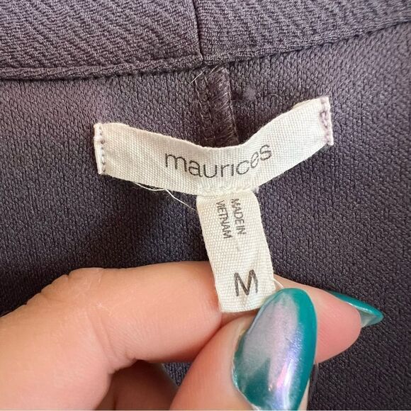 Maurice’s Dark Plum Open front Textured Blazer - Picture 7 of 9